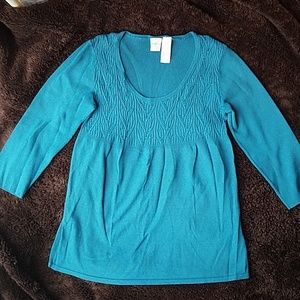 3/$10 Emma James 3/4 Sleeve Embellished Sweater